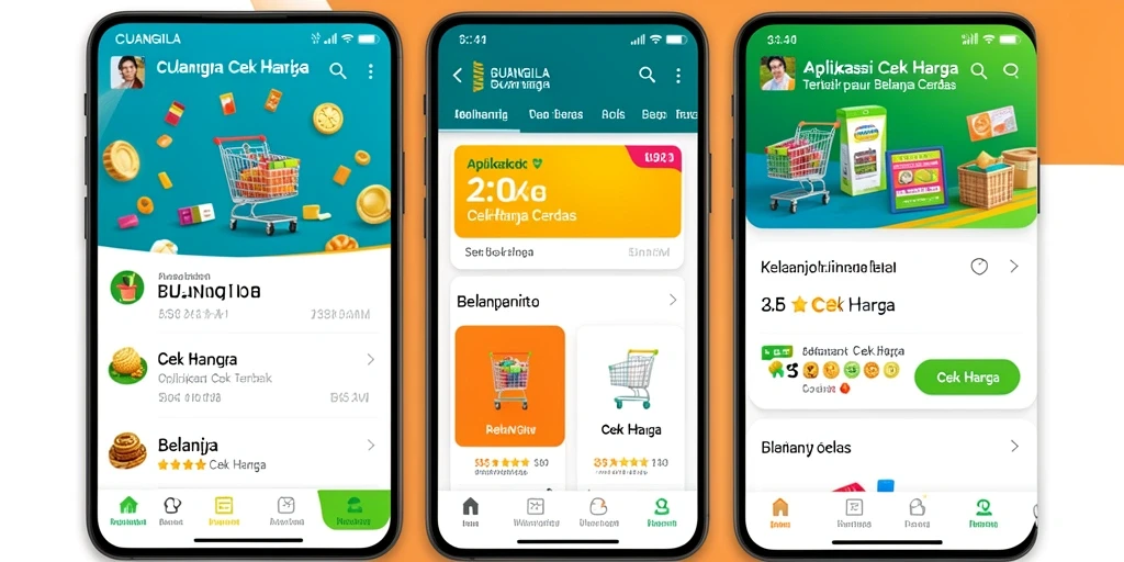 Antarmuka utama CUANGILA dengan fitur Cek Harga.