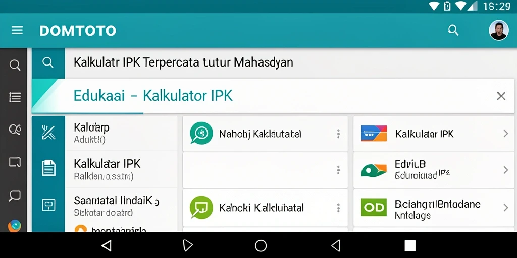 Tampilan antarmuka aplikasi DOMTOTO yang intuitif dan user-friendly.