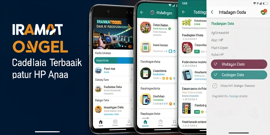 Tampilan antarmuka aplikasi IRAMATOGEL yang memudahkan cadangan data.