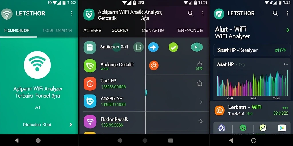 Tampilan antarmuka LETSTHOR yang menampilkan analisis WiFi secara real-time.