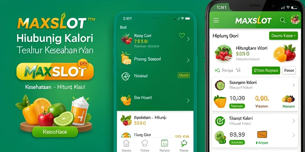 Tampilan antarmuka MAXSLOT yang intuitif dan informatif untuk menghitung kalori.