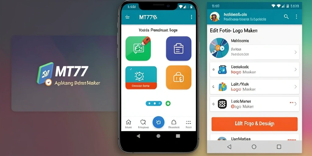 Antarmuka intuitif MT777 untuk desain logo yang kreatif.