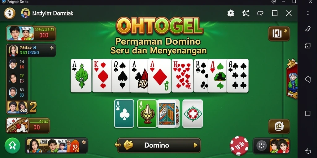 Tampilan antarmuka OHTOGEL yang menarik saat bermain domino.